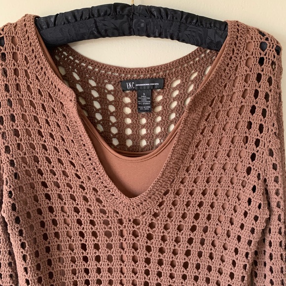 INC International Concepts, Size S, long sleeved brown dress - Picture 7 of 7